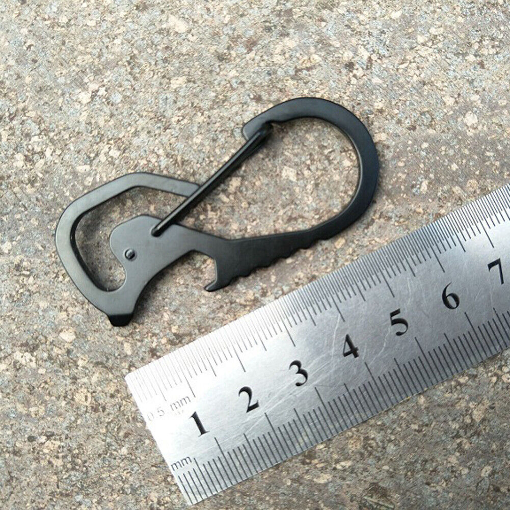 1Pc Stainless Steel Bottle Opener Cap Lifter Screwdriver Card Tool(Black)