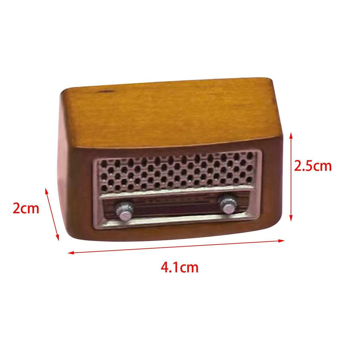 2 Pieces :12 Scale Radio  Living Room Scenery Decoration