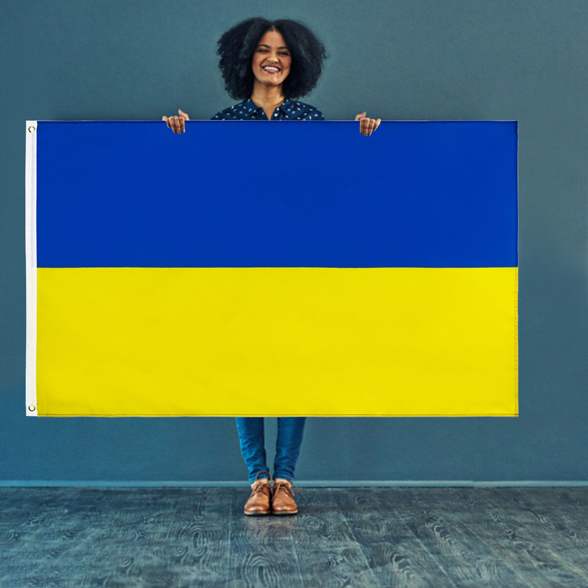 Ukraine Flag - Polyester Banner Ukrainian National Bunting Flag (90x150cm)