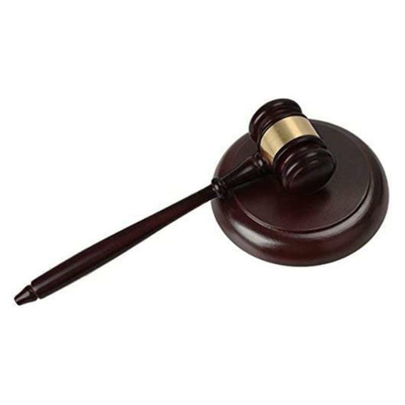 Wooden Judge Hammered the Court Hammer for Lawyer Judge Auction Sale Chairman