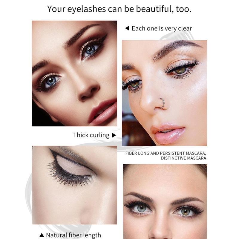 Skinny Black Mascara,Ultra Fine Waterproof Mascara,Fine Brushed Mascaras No Flak