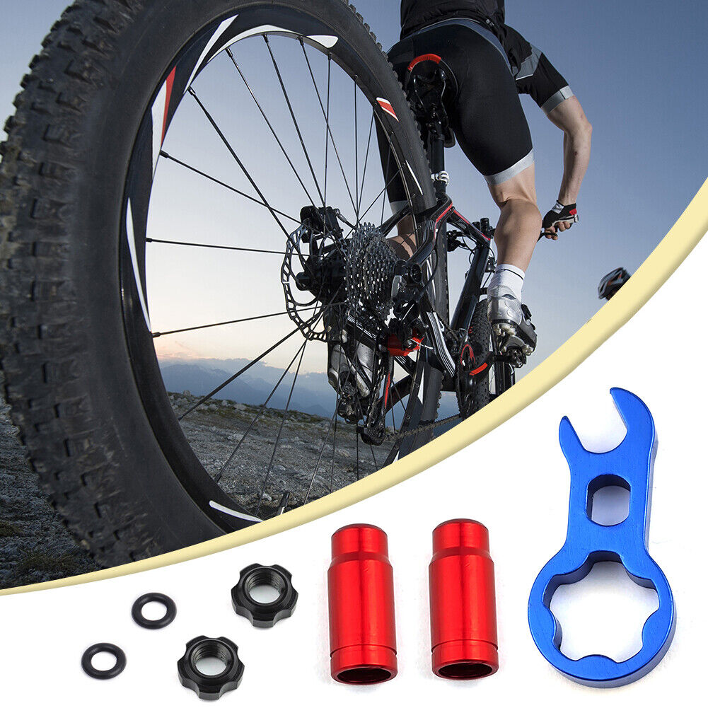 Road Bike Valve Nut Aluminum Alloy Cycling Protection Accessories (Red)