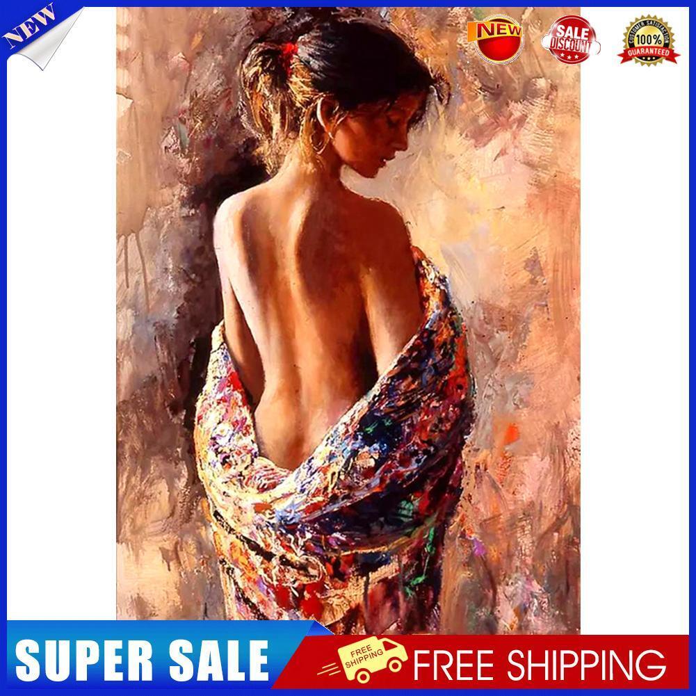 Round Picture DIY 5D Charming Woman Drill Diamond Painting Full Kit Craft