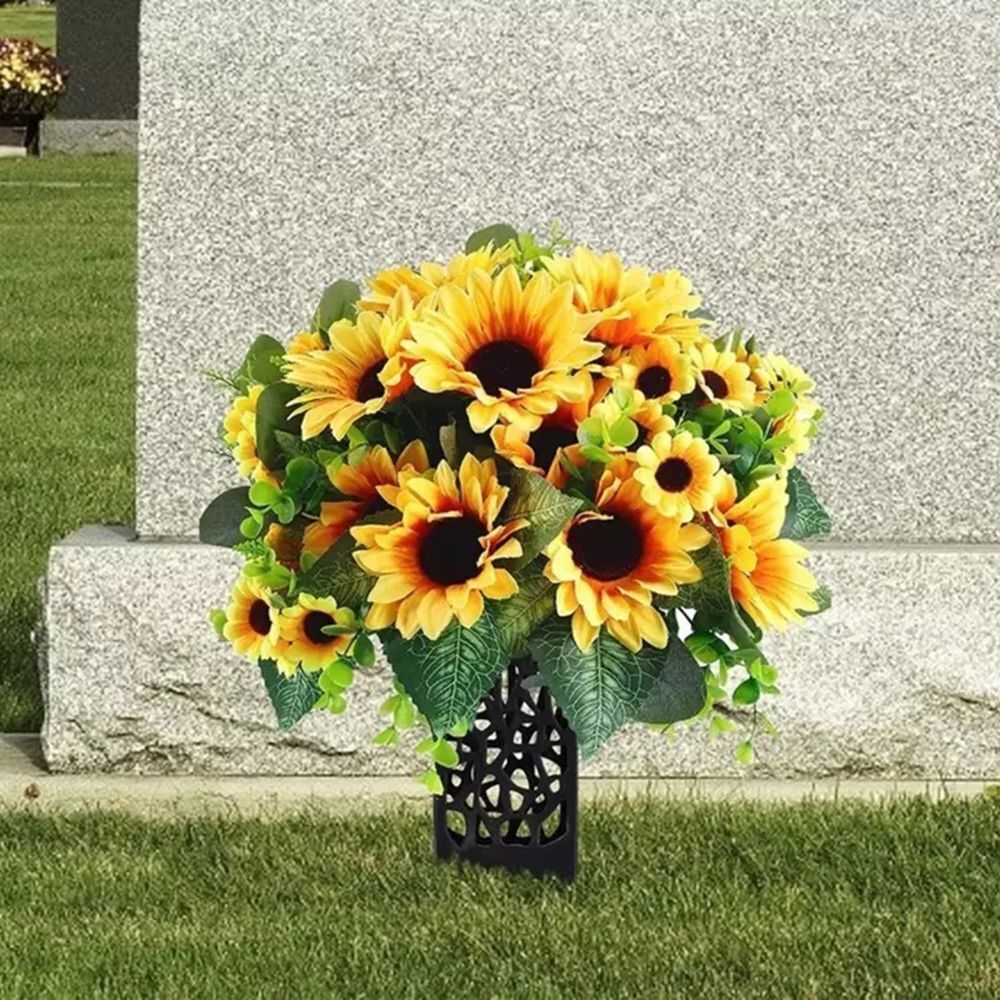 Black Courtyard Cemetery Lawn Garden Vase Flower Basket Flower Holder