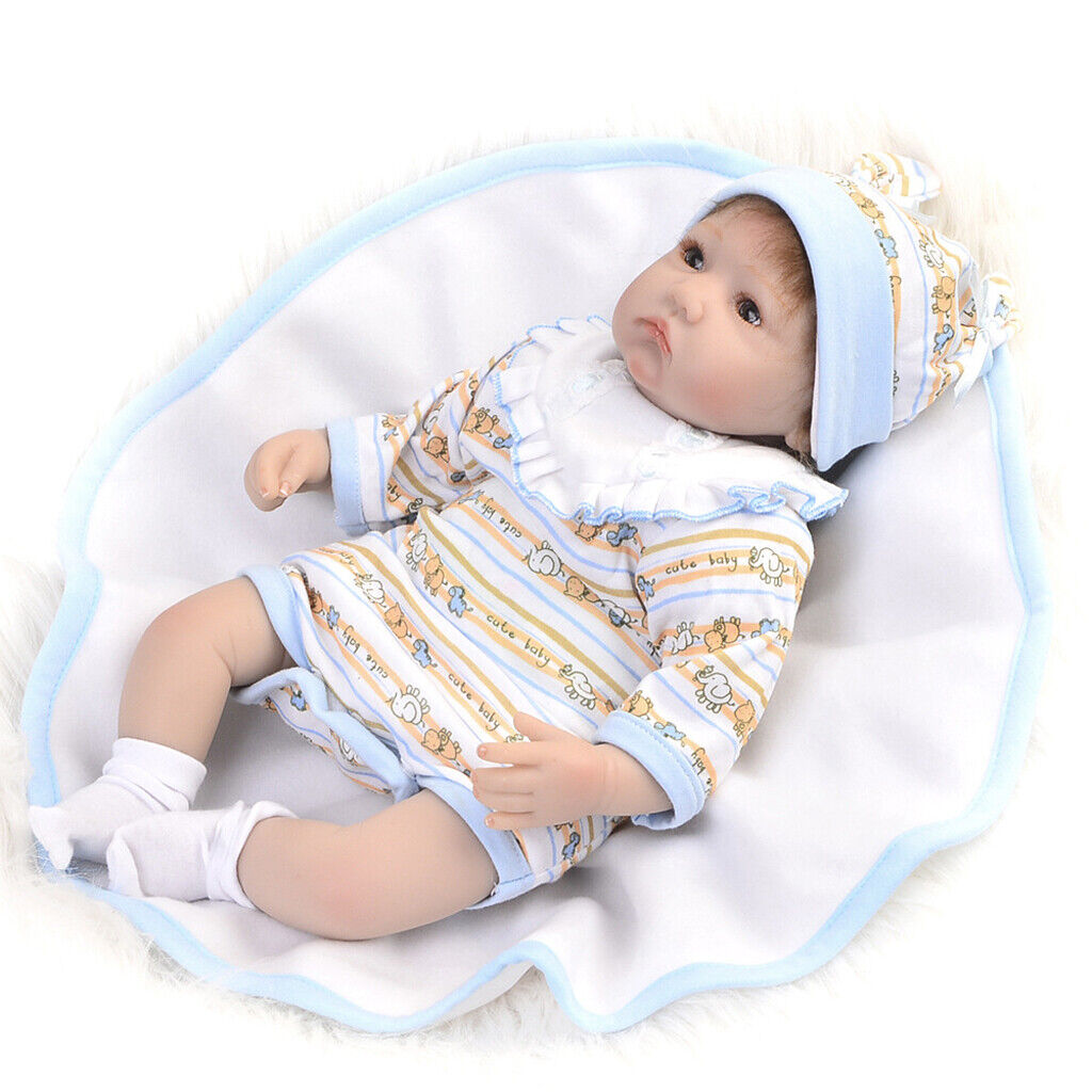 Newborn  Clothes for 17-18inch    boy Rompers Jumpsuit Bib