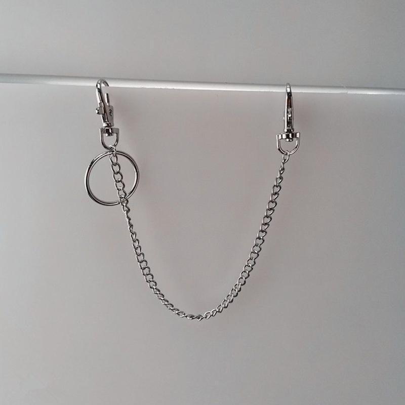 6 Pieces Pendant Pant Chain Women Multi Layer Street Metal Trousers Key Chain