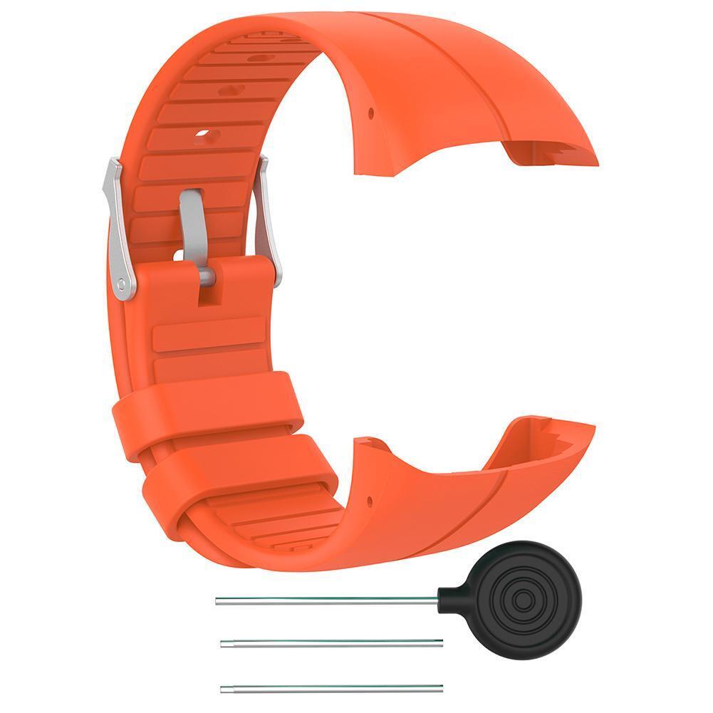 Silicone Watch Band Bracelet Strap for Polar M400 M430 Watch(Orange Red L)