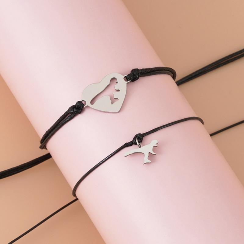 2x Cute Charm Friendship Bracelets Set Pinky Promsie for Best Friends Sister