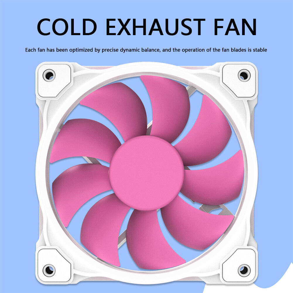ID-COOLING ZF-12025-W 12V DC Cooling Fan Desktop PC Chassis Cooler Radiator
