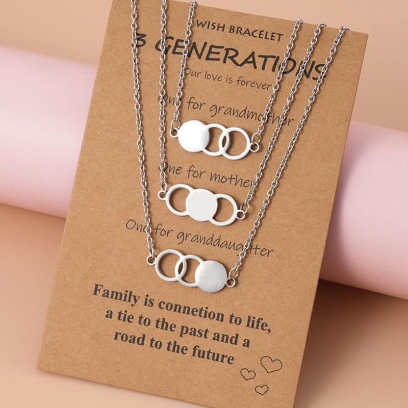 Soul Sister Expandable Necklace Heart Link for Women Friends Lover Family Gift