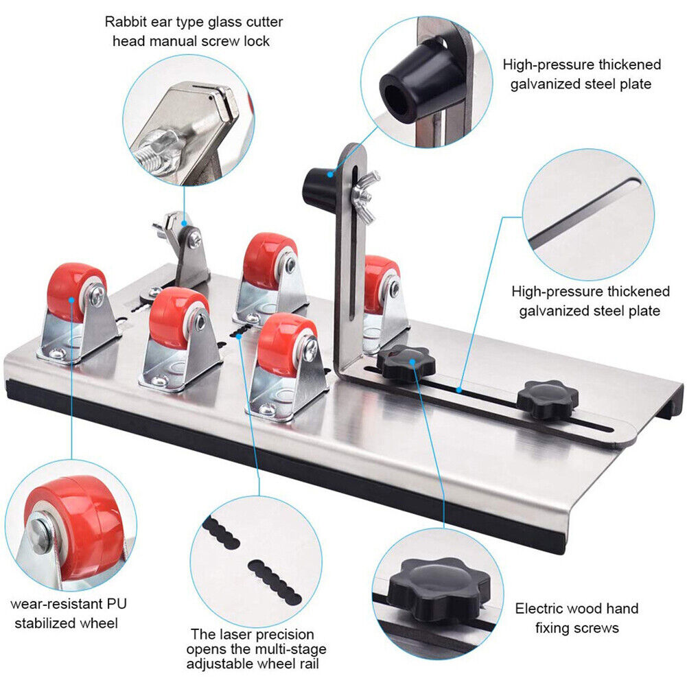 Glass Bottle Cutter Set with Gloves Beer Wine Container Cutting Metal Tool