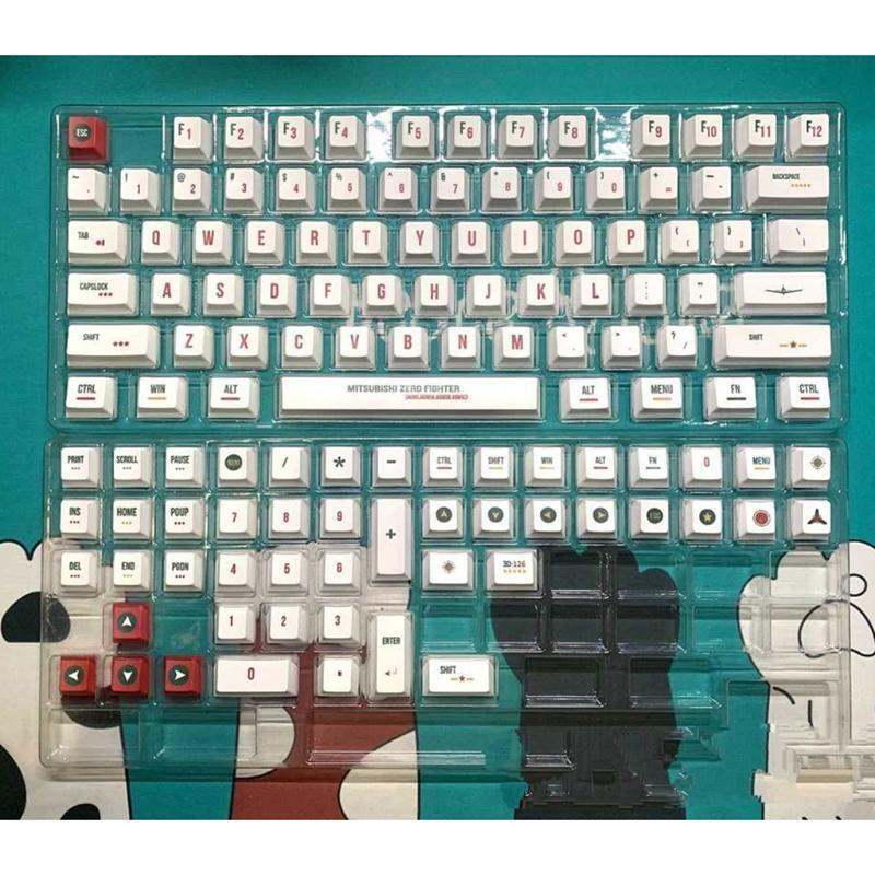 123Keys Aircraft Theme Keycap Dye Sublimation Cherry Profile Mechanical Keyboard