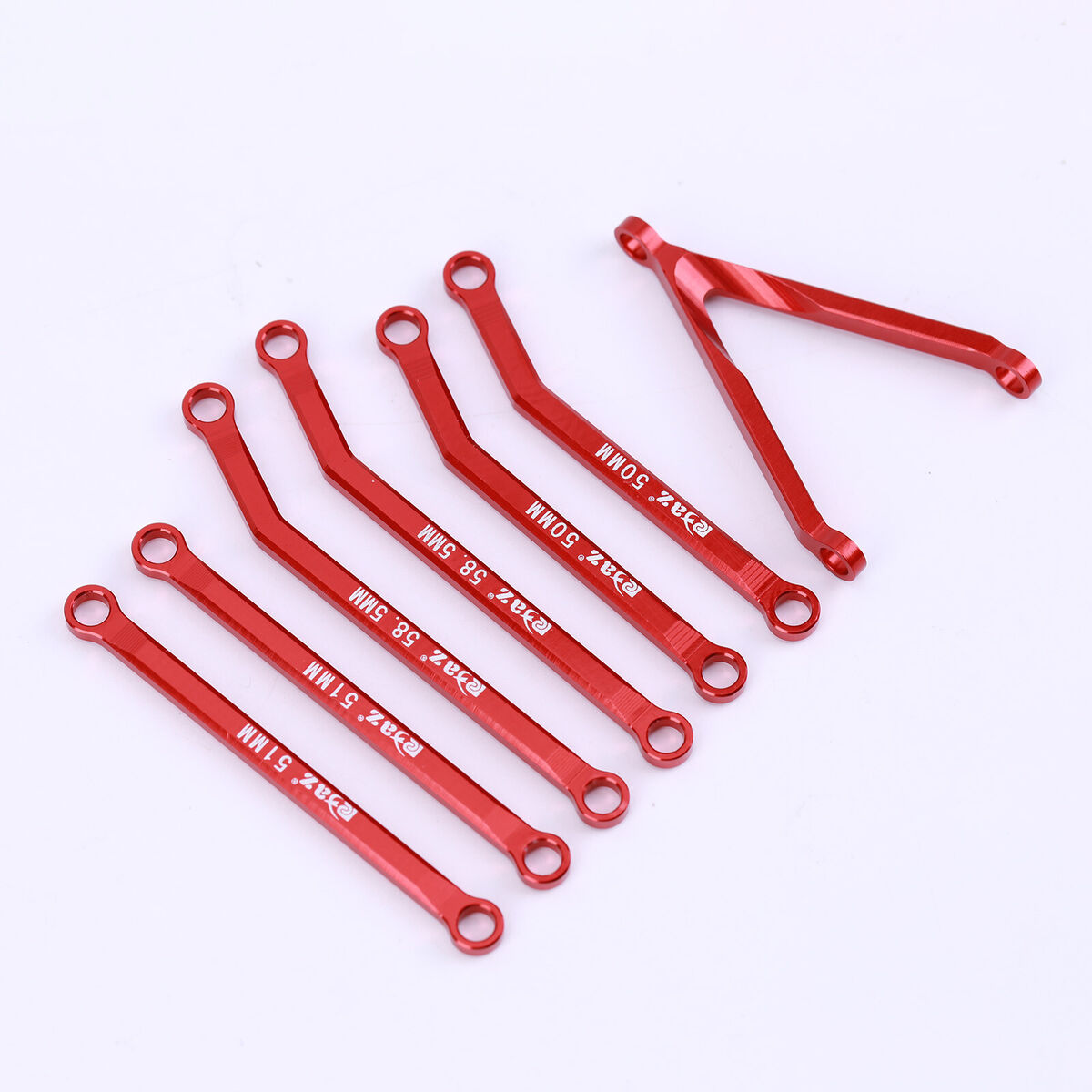 RC Car High Clearance Chassis Links Set for 1/24 Axial SCX24 B17 (Red)