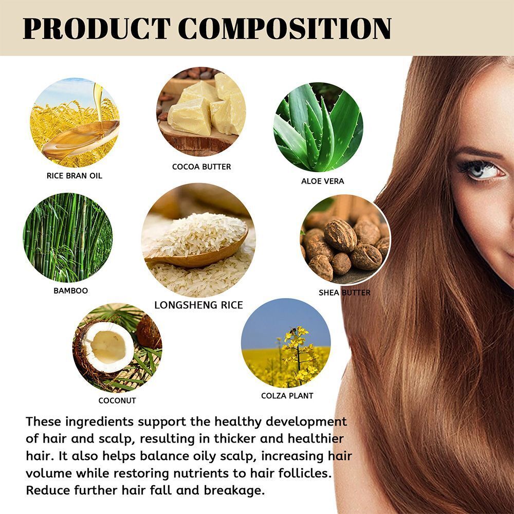 Fast Hair Growth Floral Scent Hair Wash Rice Soap Rice Shampoo Soap
