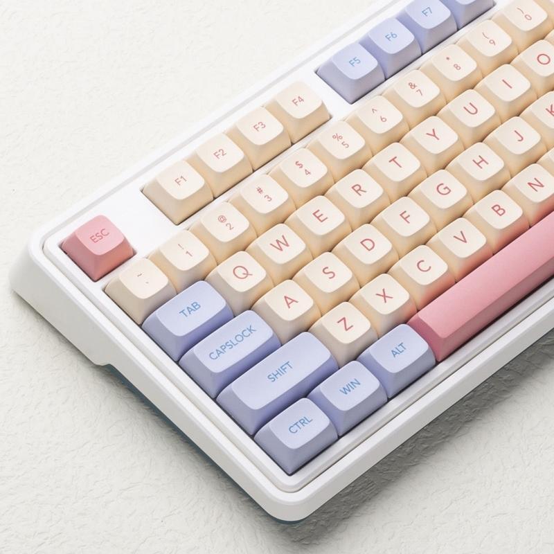 Cotton Candy Keycaps Dye Sub PBT XDA Keycap for 61/64/68/75/84/87/96/980/104/108