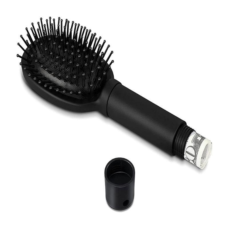 Hair Brush Secret Stash Box Money Jewelry Key Pill Storage Box Safe Stash Comb