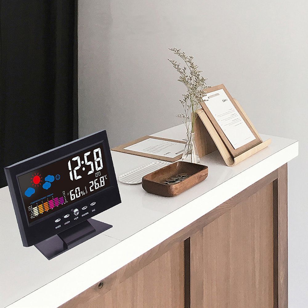 Humidity Weather Station Thermometer Alarm Clock Snooze Alarm Clock Calendar