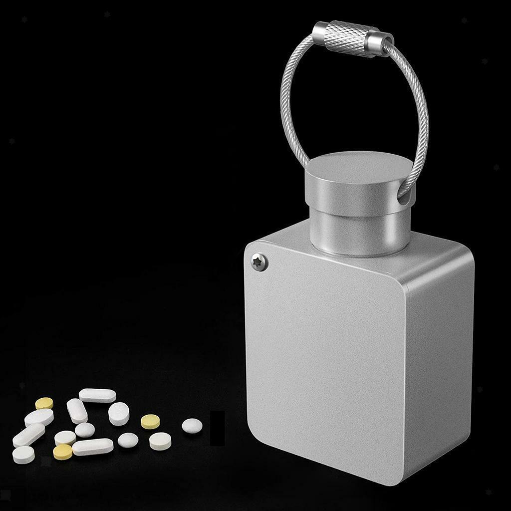 Aluminum Multifuntion Pill Box Medicine Holder Case for Outdoor