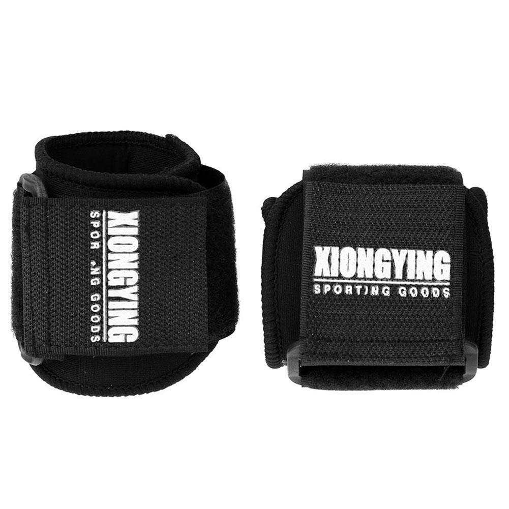 1Pair Adjustable Cotton Wrist Support Bandage Wraps Gym Wristbands(Black)
