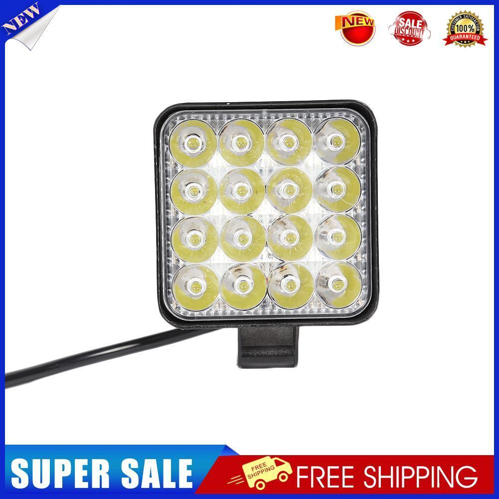 Square 48W 16 LED Flash Strobe Light Warning Lamp for Car Truck Motorcycle
