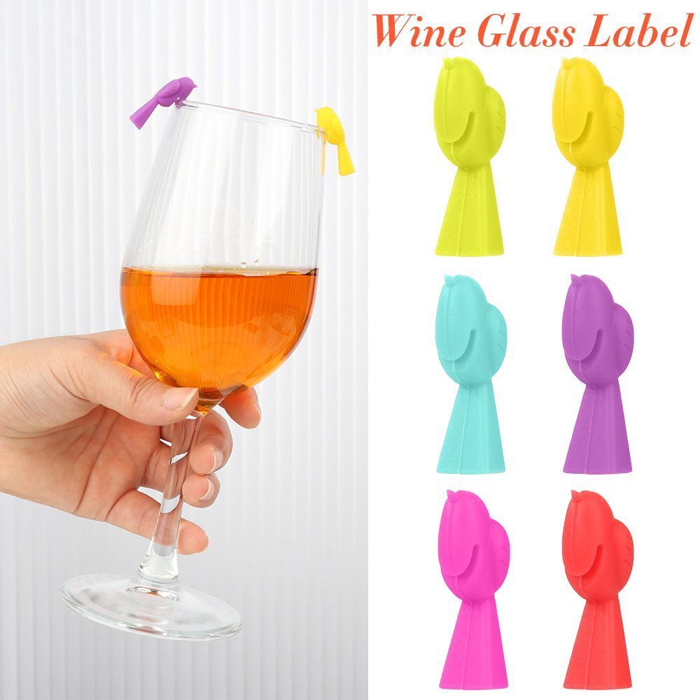 Silicone Wine Glass Label Markers Glass Recognizer Drinking Cup Identifier