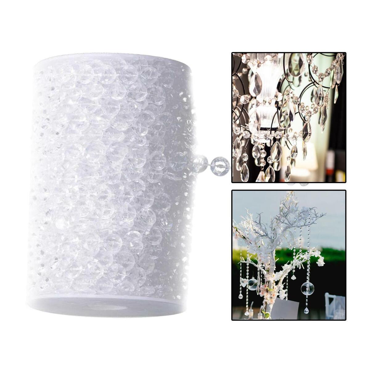 30 Meter/ Tranparent Disk Bead String  Clear for Doorway Wedding