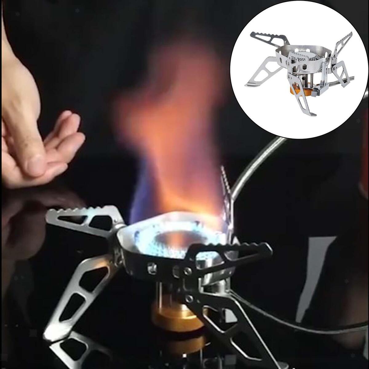 2600W Camping Gas Stove Windproof Camp Stove for Outdoor Backpacking Travel