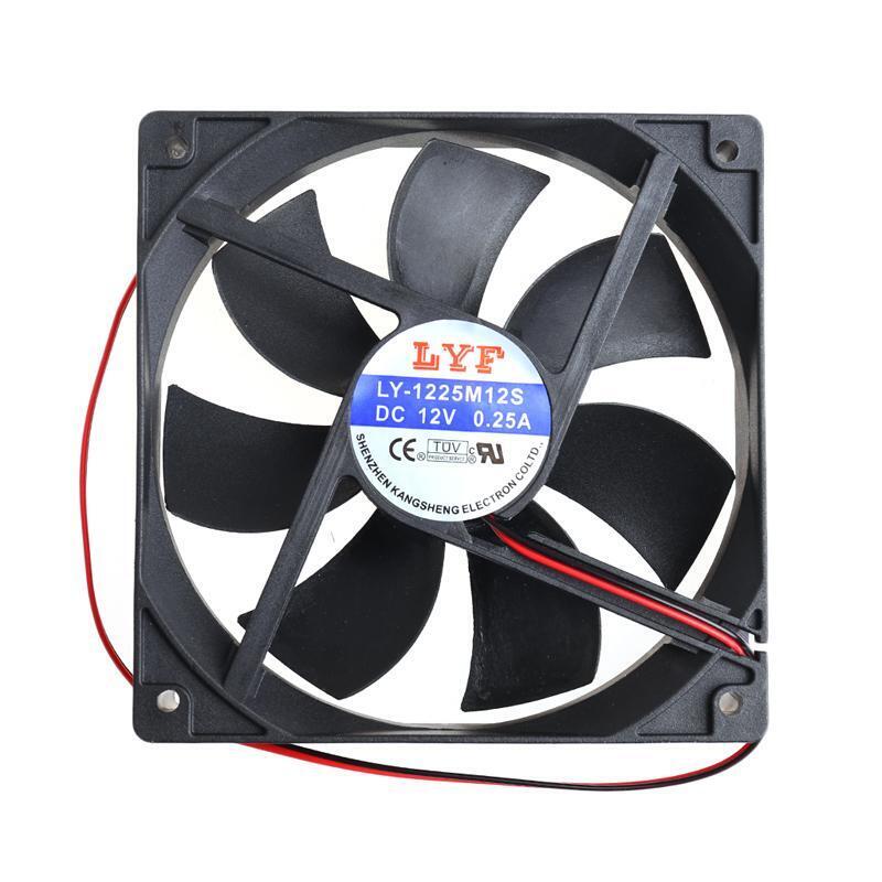 12V DC Brushless High Speed Cooling Fan 12x12x2.5cm 2Pin 2wire Connector Cooler