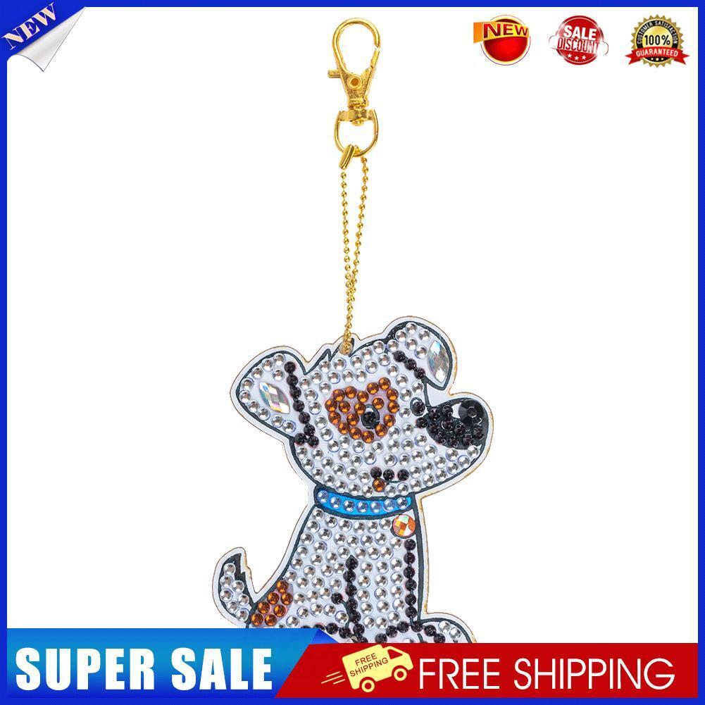 Puppy 5D Diamond Painting Keychain Slap Luminous DIY Bag Pendant (dsk005)