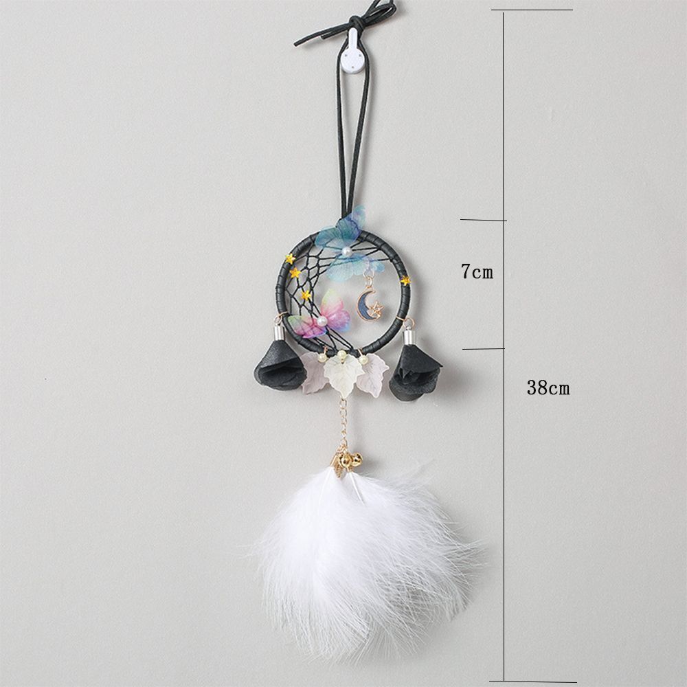 Pendant Moon Dreamcatcher Keychains Rearview Mirror Charm Mini Dream Catcher