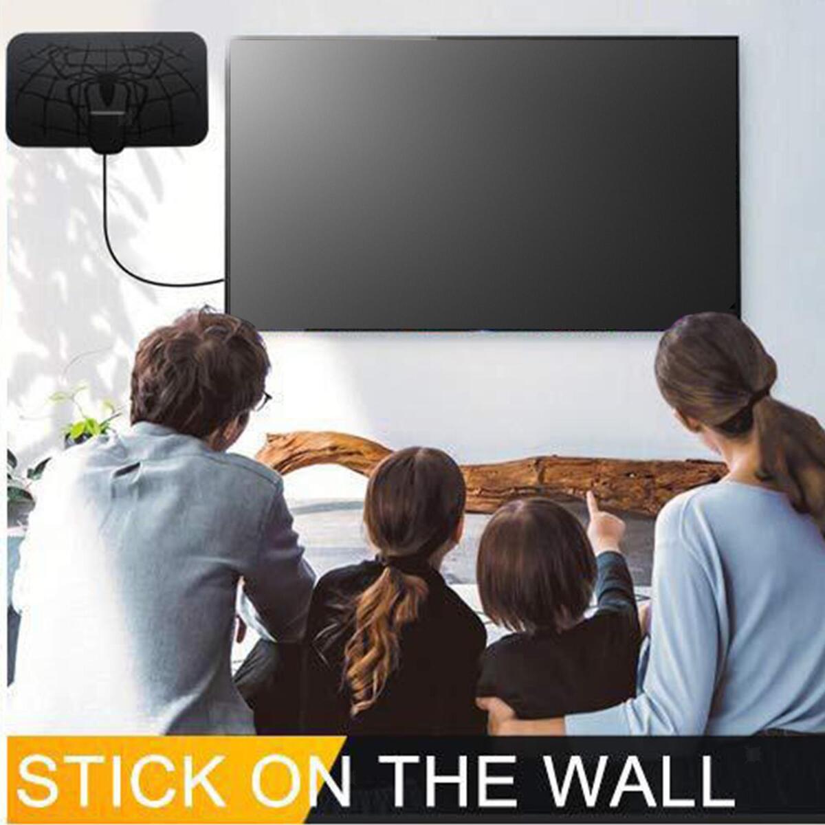 TV Antenna HD 4K Support 720P, 1080i, 1080P / Atsc, Black, with Signal Amp HD