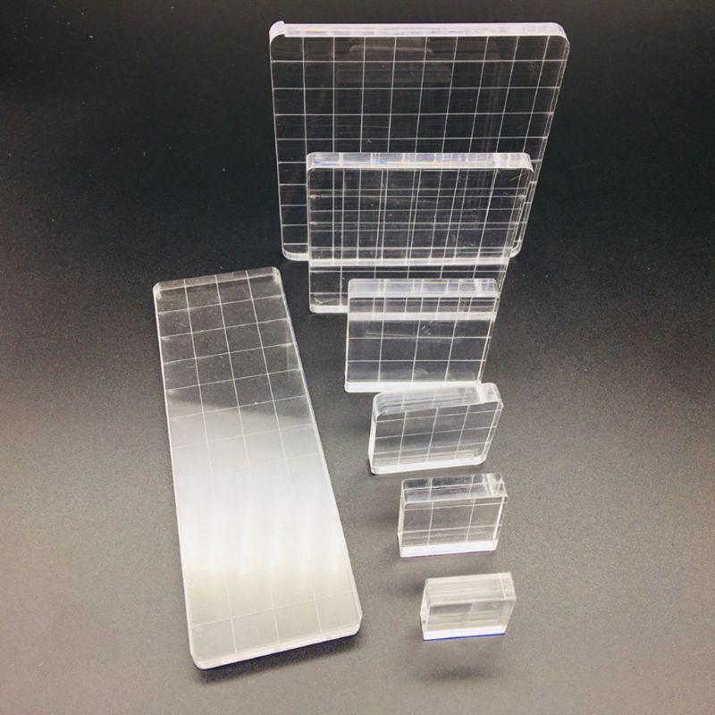 7pcs High Transparency Acrylic Block DIY Crafts Seal Stamp Scrapbooking Album