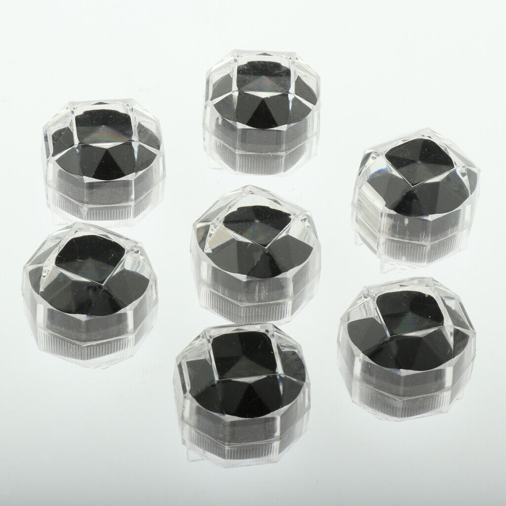 20PCS Acrylic Transparent  Small Plastic Jewelry Display Case Black