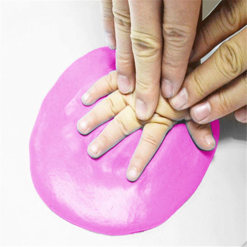 20g Baby Care Hand Foot Inkpad Soft Clay Washless Footprint Mud (Pink)