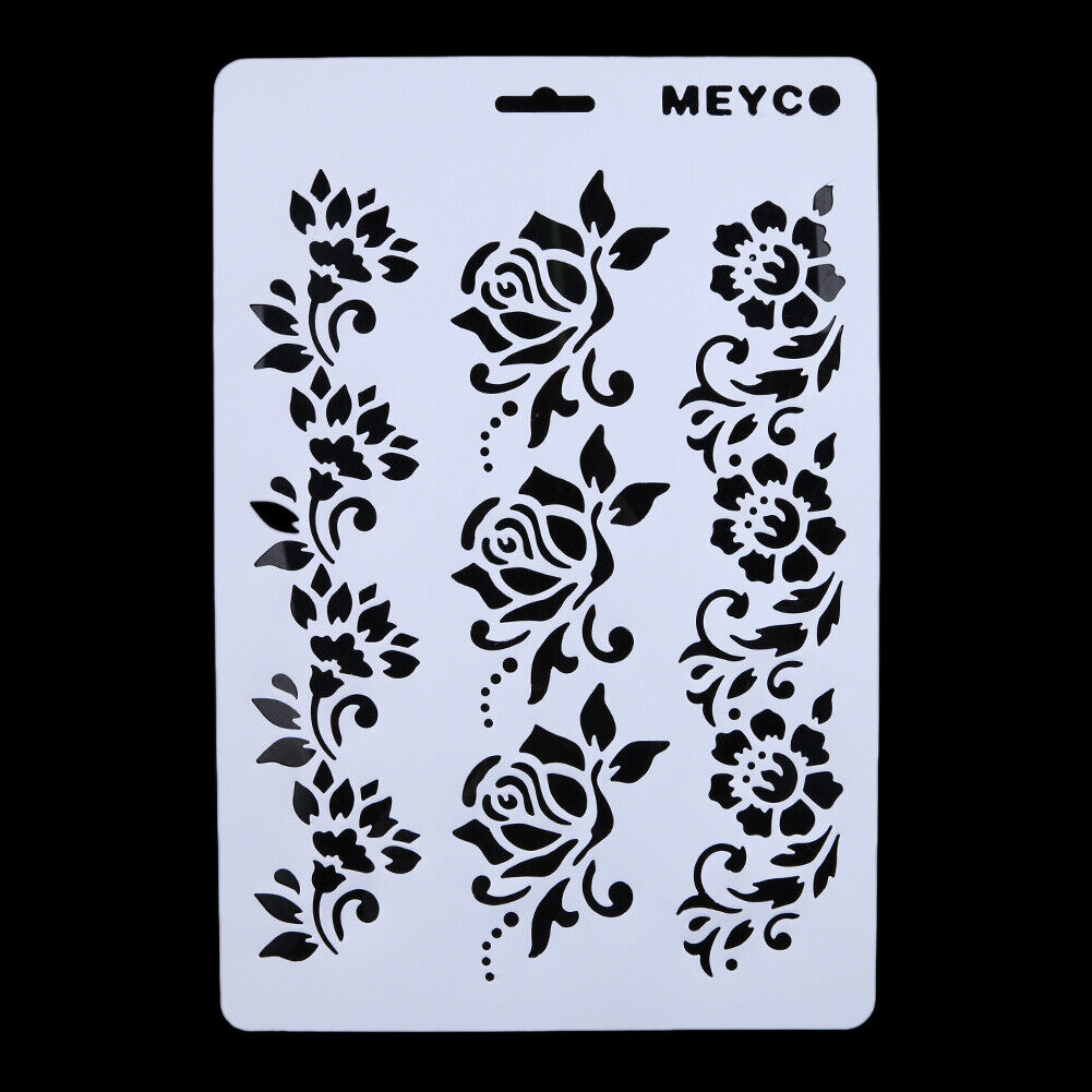 6x Layering Stencils  For Walls Painting Scrapbooking Embossing Paper