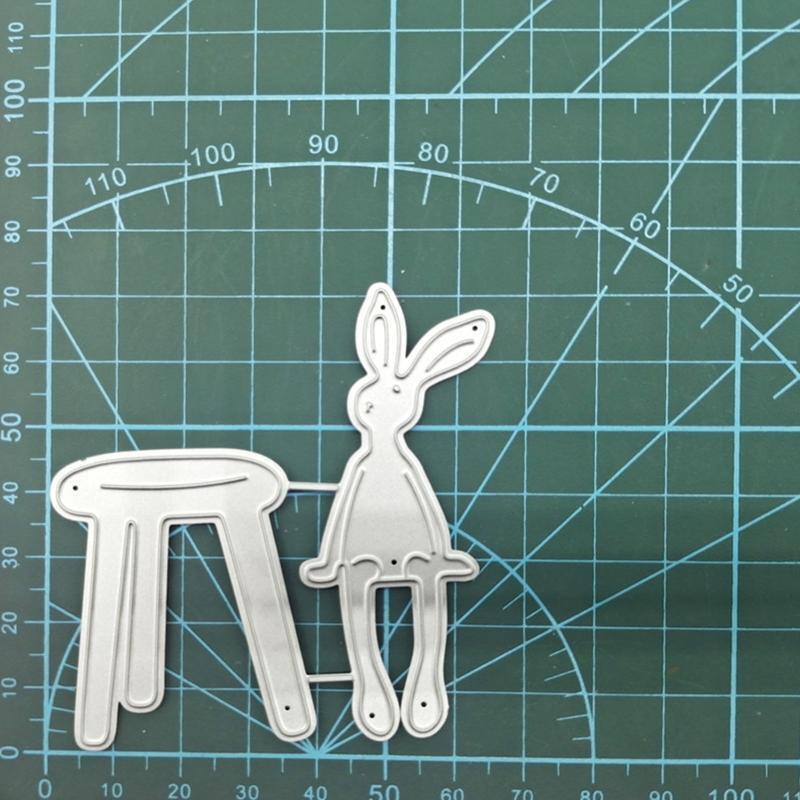 Cartoon Easter Bunny Cutting Dies for DIY Card Making Journaling Decorations