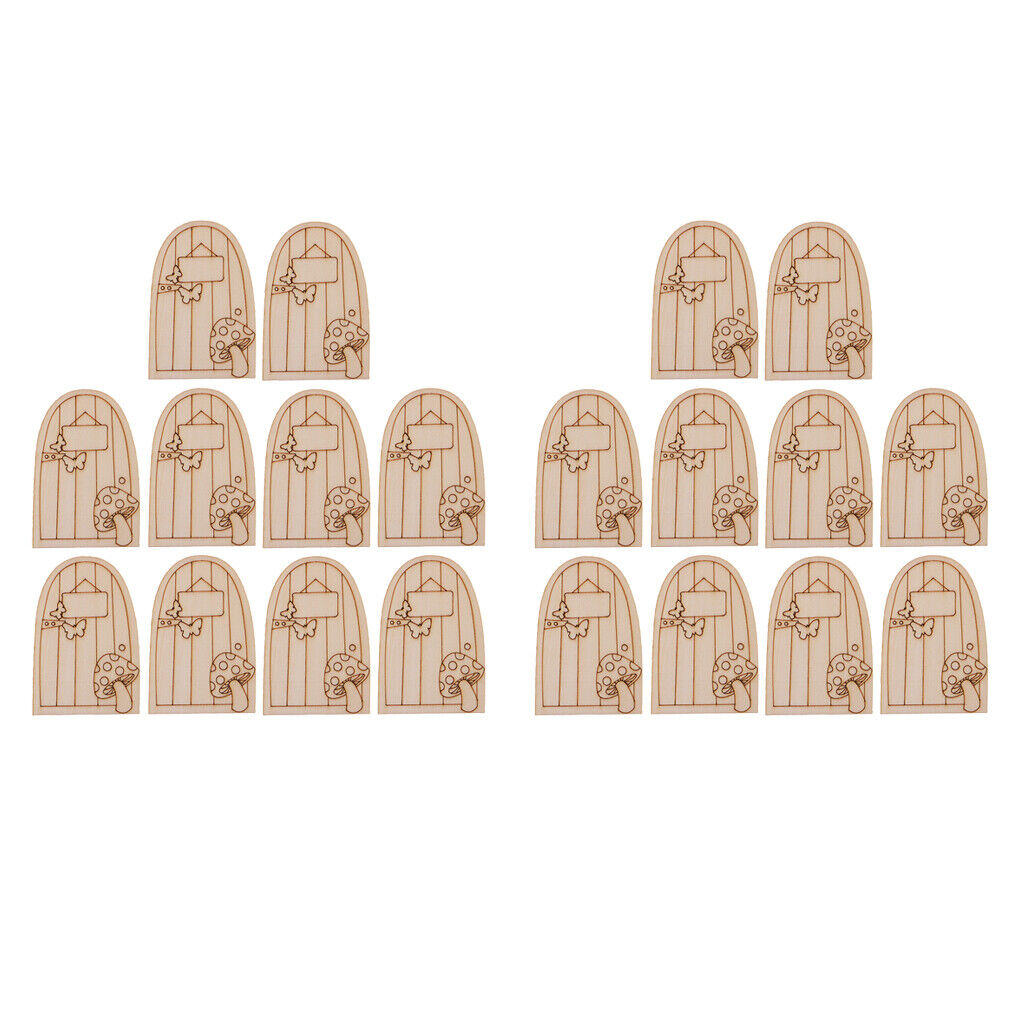 20Pieces Fairy Gardens Mini Wooden Fairy  Supplies Accessories