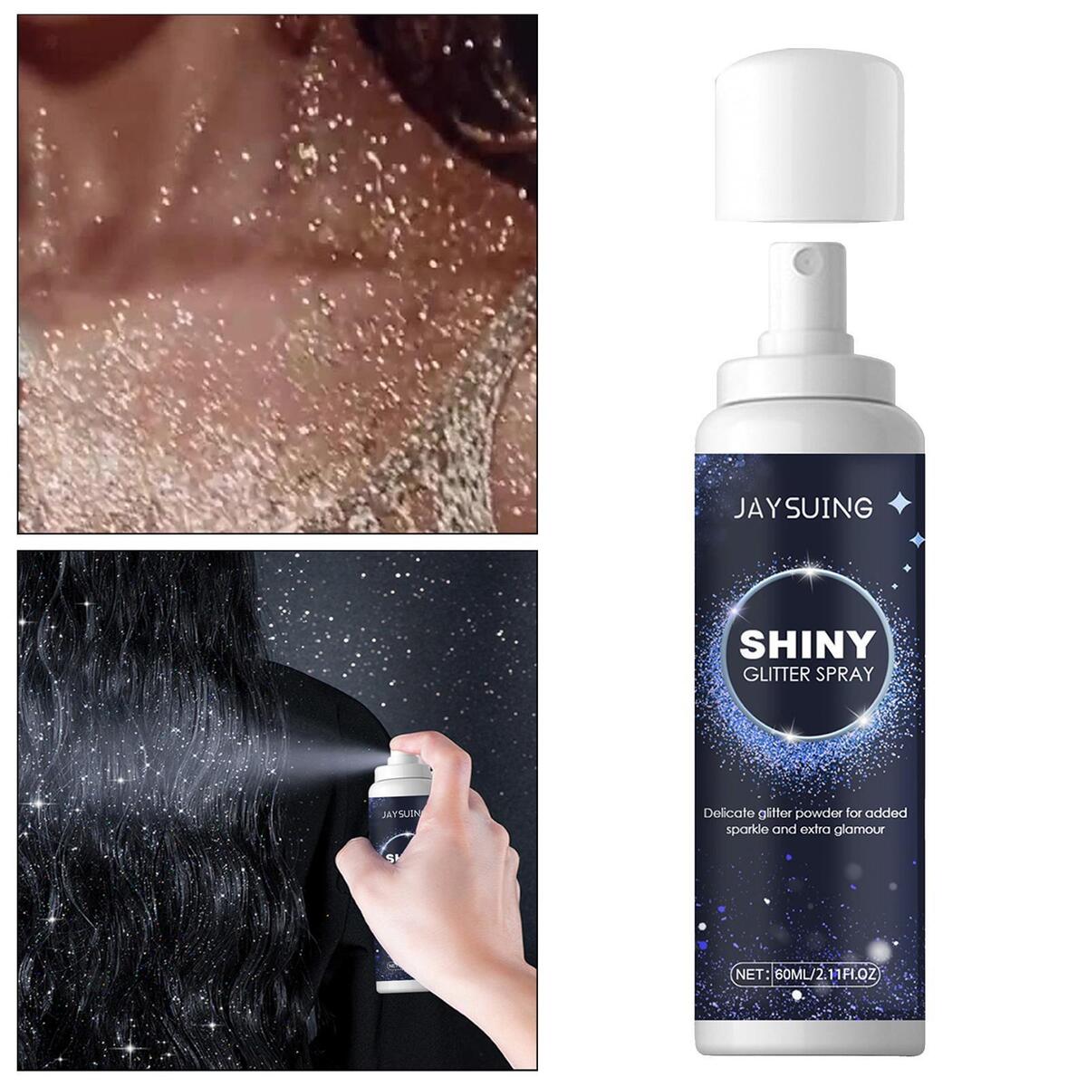 Shiny Glitter Spray Holographic Powder Sprays Long Lasting 60ml for Party