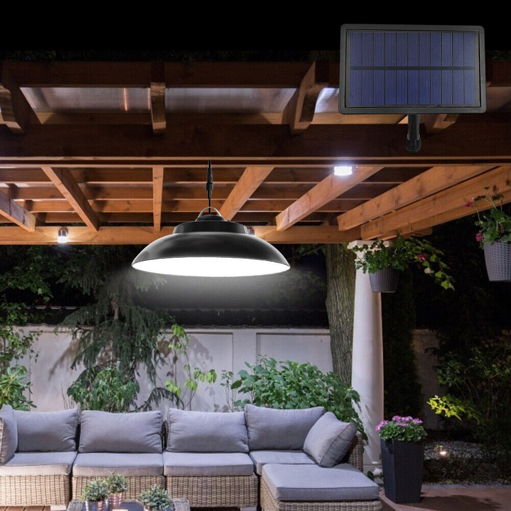 48 LED Solar Pendant Lamp Waterproof Hanging Shed Lights for Outdoor Indoor