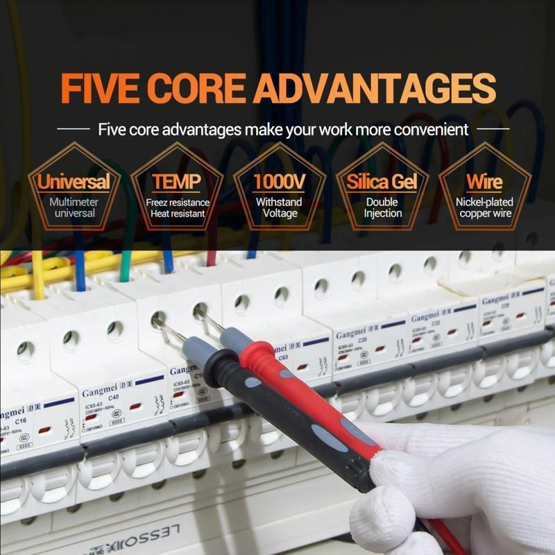 22PCS/SET 1000V Multi-function Multimeter Test Kit Test Leads Replaceable Probe