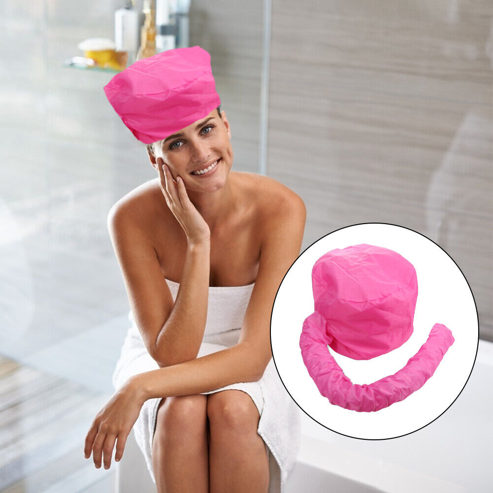 Hair Drying Cap Bonnet Hood Blow Dryer Attachment Hair Care Tools (Pink)