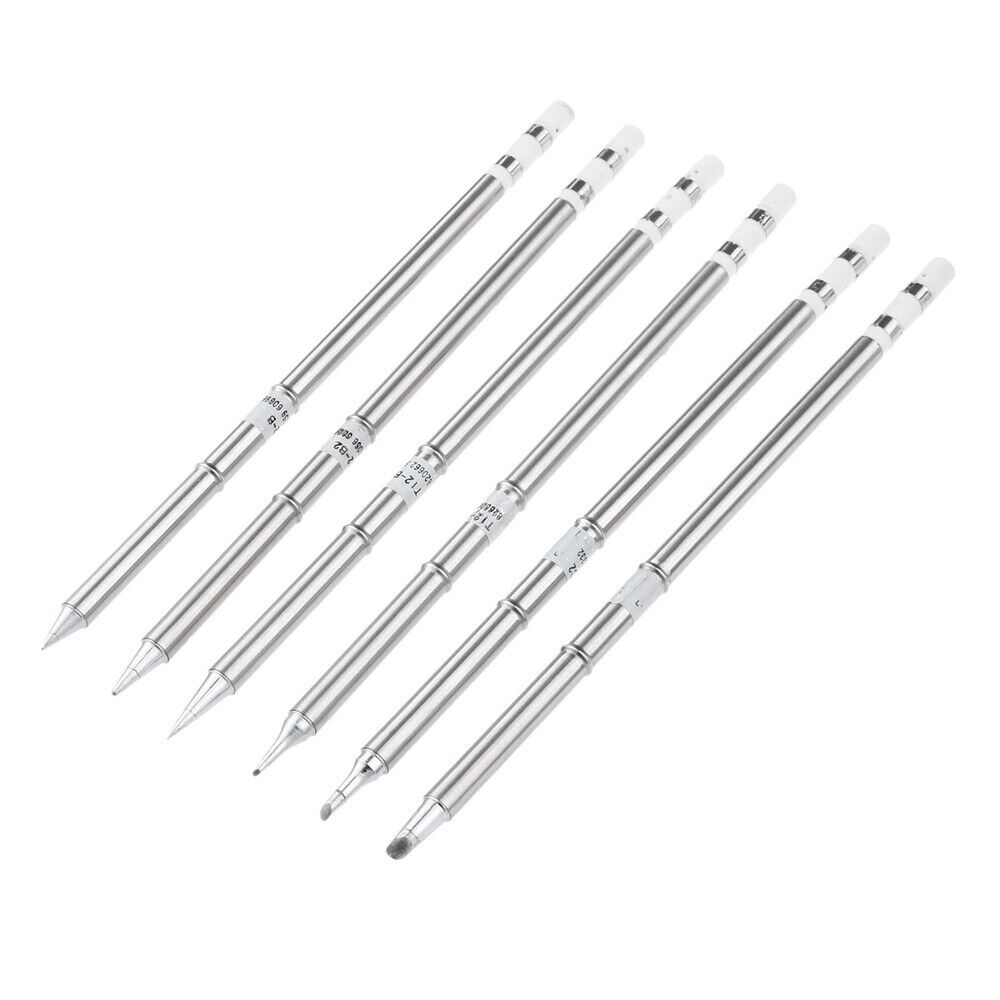 Replace 6Pcs Soldering Solder Iron Tips T12 Series Iron Tips Welding Repair Tool