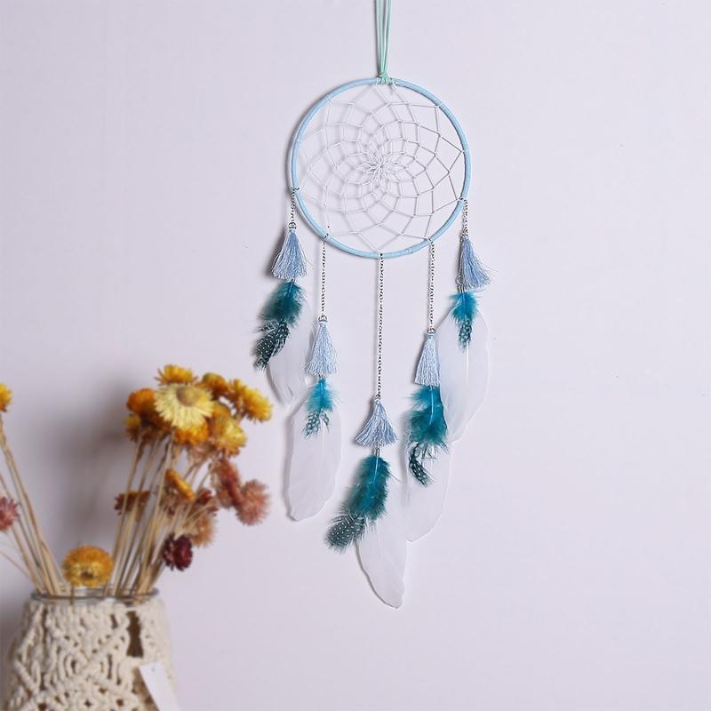 Handmade Dream Catchers with Feather Tassel Dreamcatcher Wall Hanging Decoration