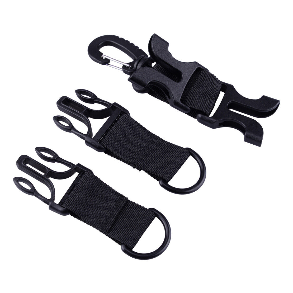 Nylon Molle Style Belt Carabiner Key Holder Bag Hook Buckle Strap Clip li