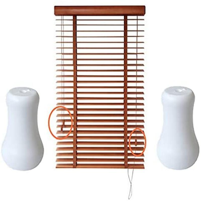Wood Bell Window Blind Knobs 8Pcs Cord Drops Pull Ends Pendant
