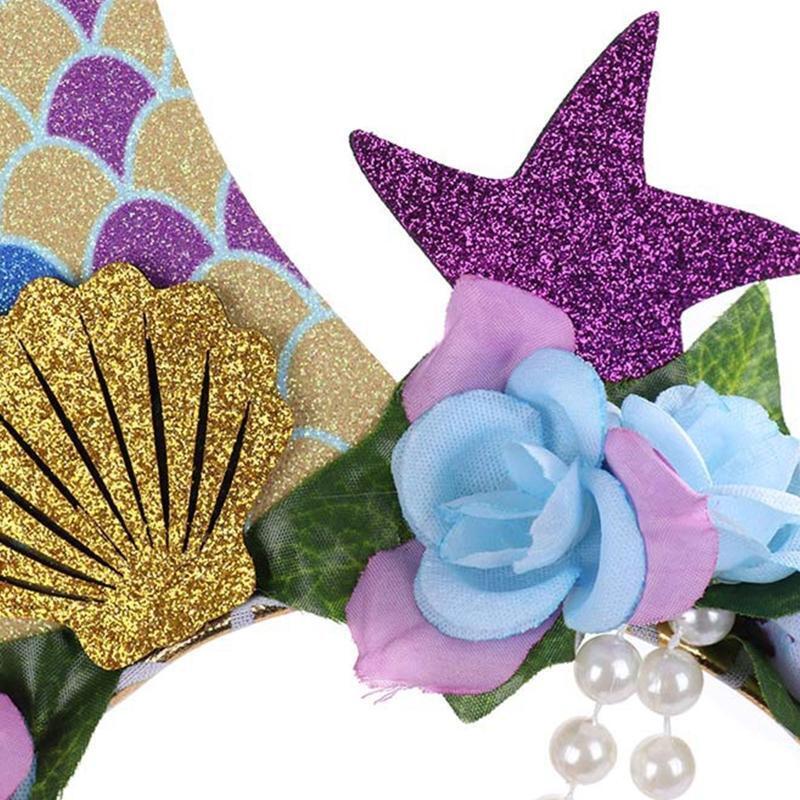 Cute Shinning Mermaid Tail Shape Hair Hoop Women Headband Makeup Hair Supplies