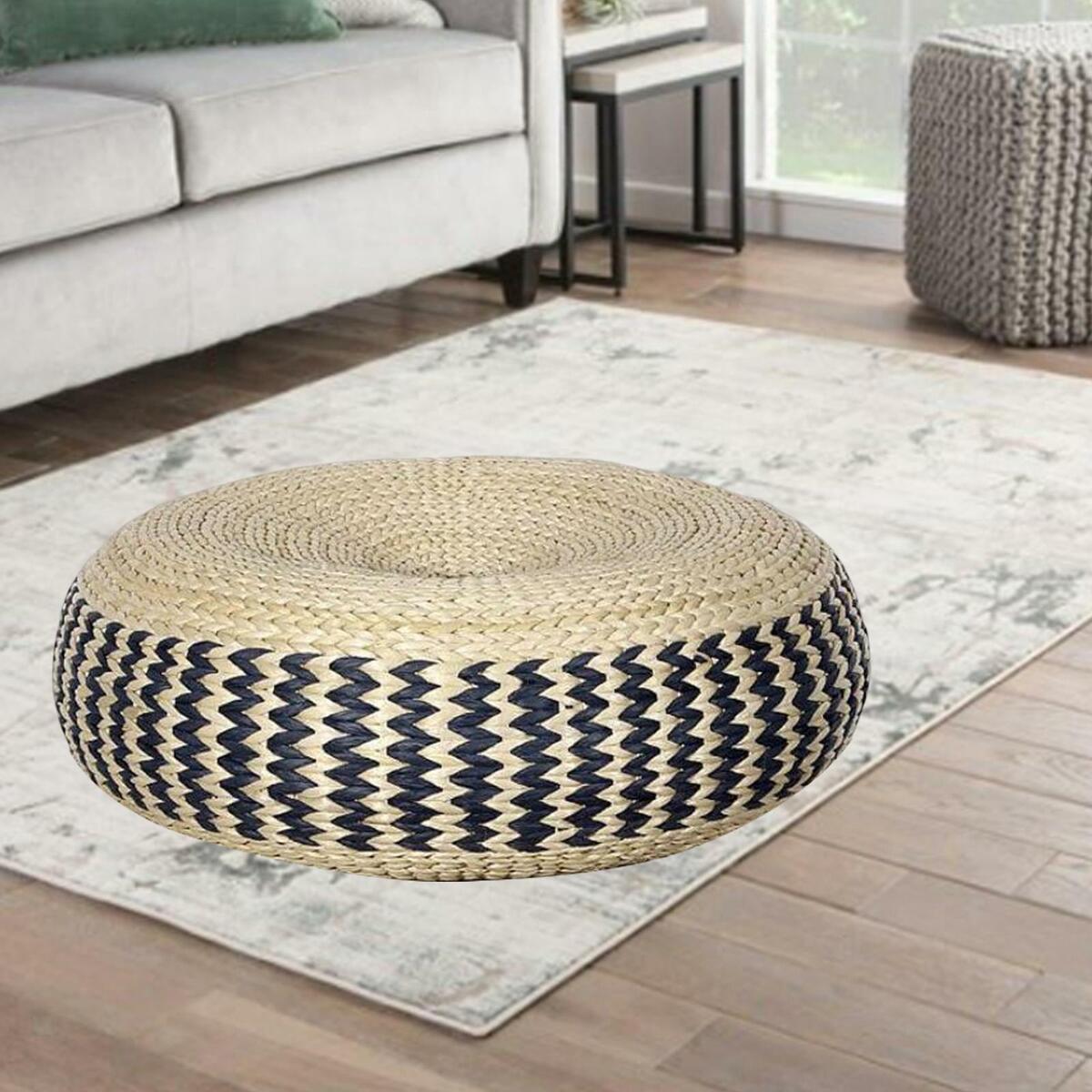 Breathable  Straw Tatami Cushion Mat Pouf Sponge Filling Tablemat