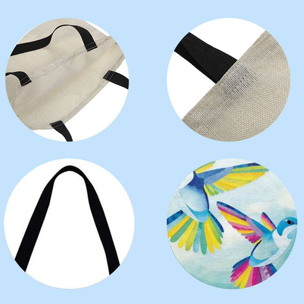 Two larks Printed Shoulder Shopping Bag Casual Large Tote Handbag (40*40cm)