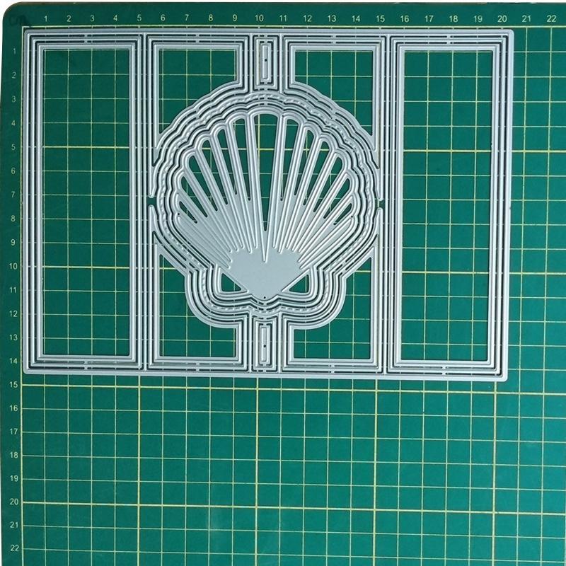 Rectangle Conch Shell Frame Metal Die Cuts Animal Frames Card Cutting Dies Cut