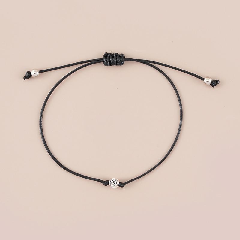 Adjustable Rope Charms Wristband Boho Rose Surfer Bracelet for Teen Girls